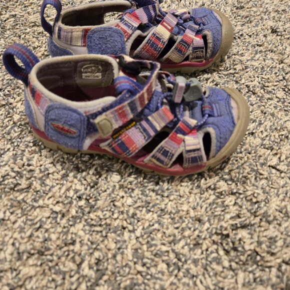 Keen Seacamp Closed Toe Sandals Blue Red 8 - Picture 3 of 6